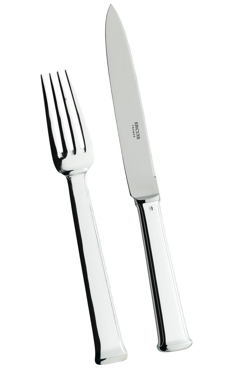 Dinner knife in silver plated - Ercuis